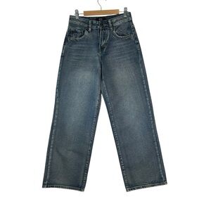 RISE SUPPLY CO Blue Denim High Waist Wide Leg Jeans Juniors Sz 1